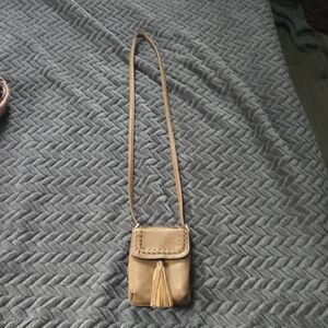 American Eagle Outfitters Tan Crossbody Bag with Tassel